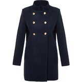 Trendyol Navy Blue Button Detailed Regular Midi Coat | Shoptok.si