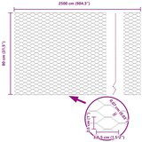 vidaXL Šesterokotna ograja Siva 0.8x25 m Jeklo | Shoptok.si
