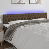 The Living Store LED posteljno vzglavje temno rjavo 180x7x78/88 cm blago - LED Vzglavje, (21451978) Cene