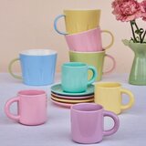 Andrea Fontebasso Set skodelica za črno kavo Colorblock 100ml / vijola, zelena / 2 kos / porcelan, (5000267851) | Shoptok.si