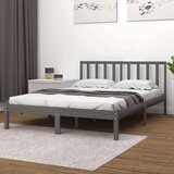  Posteljni okvir siv iz trdne borovine 200x200 cm, (20708156) Cene