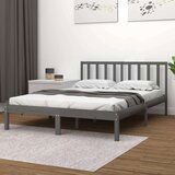  Za krevet od masivne borovine sivi 200 x 200 cm | shoptok.hr