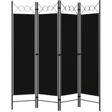 Sobna pregrada s 4 panela crna 160 x 180 cm | Eponuda.ba