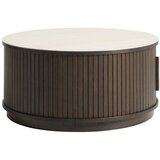 Unique Furniture Okrugao stolić za kavu s keramičkom daskom u tamnoj prirodnoj boji ø 85 cm Enna – | shoptok.hr