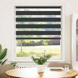 vidaXL idaxl zebra senčilo črna 115x150 cm tkanina širina 110,9 cm poliester | Shoptok.si