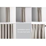 Restilo zasłona BLACKOUT kolor jasny beżowy szarfa upinająca styl klasyczny taśma materiał blackout 200x300 | shoptok.hr