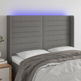 The Living Store LED posteljno vzglavje temno sivo 147x16x118/128 cm blago - LED Vzglavje, (21659545) Cene