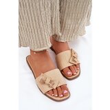 Boto Ladies Flat Heeled Sandals With Bow Beige Sallariela | ePonuda.com