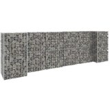 Maison Chic Cvetlično korito - Cvetlični Lonec za rastline gabion H-oblike jeklo 260x40x80 cm, (21789709) | Shoptok.si