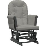  Stolica za ljuljanje s tabureom svjetlosiva od tkanine | shoptok.hr