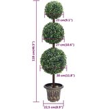 vidaXL Umetni pušpan z loncem okrogel zelene barve 118 cm | Shoptok.si