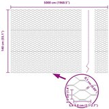 vidaXL Ograda Stupovi 11 kom U-Kanal Zelena 140 cm Čelik, Hexagon Ograda Zelena 1,4x50 m Čelik | shoptok.hr