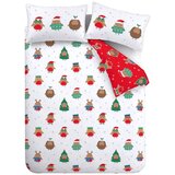 Catherine Lansfield Crvena/bijela posteljina za bračni krevet 200x200 cm Party Robins – Cijene