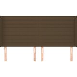  Uzglavlje s ušima tamnosmeđe 163x16x118/128 cm od tkanine | shoptok.hr
