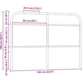  Zamjensko uzglavlje dimljena boja hrasta 135 cm čelik i konstruirano drvo | shoptok.hr