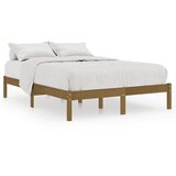 The Living Store Posteljni okvir medeno rjav iz trdne borovine 200x200 cm - Posteljni Okvir, (21523650) | Shoptok.si