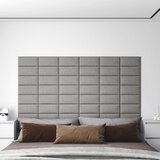 vidaXL Zidne ploče od tkanine 12 kom svjetlosive 30 x 15 cm 0,54 m² | shoptok.hr