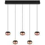 Trio Select Crna/u bakrenoj boji LED viseća svjetiljka s metalnim sjenilom Orbit – Cijene