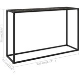  Konzolni stol crni 120 x 35 x 75 cm od kaljenog stakla | shoptok.hr