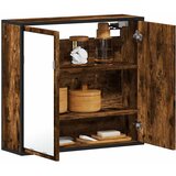 Maison Chic Kopalniška omarica - Kopalniški kabinet z ogledalom dim. hrast 65x20x60 cm inž. les, (21794652) | Shoptok.si