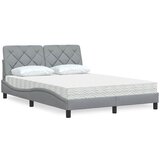 vidaXL Krevet s madracem svjetlosivi 120 x 200 cm od tkanine Cijene