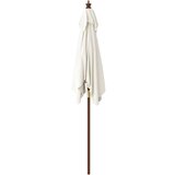  Vrtni suncobran s drvenim stupom boja pijeska 198x198x231 cm | shoptok.hr