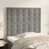  Uzglavlje svijetlosivo 100x5x118/128 cm baršunasto | shoptok.hr