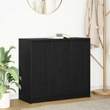 vidaXL Komoda črni hrast 85x34x76 cm inženirski les Cene