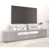 vidaXL TV ormarić s LED svjetlima siva boja betona 200 x 35 x 40 cm | shoptok.hr