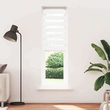 vidaXL Zebra senčilo bela 65x200 cm tkanina širina 60,9cm poliester | Shoptok.si