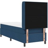 vidaXL Postelja s vzmetnico Modra 90x190 cm Tkanina, (22050251) | Shoptok.si