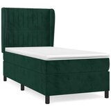 Box spring krevet s madracem tamnozeleni 90x190 cm bar&amp;scaron;unasti Slike