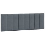 Maison Chic posteljno vzglavje - vzglavna omarica - vzglavna stranica temno siva 140 cm žamet, (21704100) | Shoptok.si