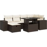 vidaXL 8-dijelni set vrtnih sofa s jastucima smeđi od poliratana | shoptok.hr