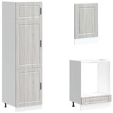  7-dijelni set kuhinjskih ormarića "Porto" sivi, inženjerski drvo Sonoma | shoptok.hr