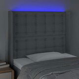  Uzglavlje svjetlosivo 83 x 16 x 118/128 cm od tkanine | shoptok.hr
