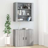  Visoka omara siva sonoma inženirski les, (20653465) | Shoptok.si