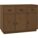  Komoda smeđa boja meda 100 x 40 x 75 cm od masivne borovine | shoptok.hr