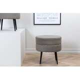 Venture Home okrugli puf Pot (art. 15577-405) ⌀40 × 40 cm, siva (greige) | shoptok.hr