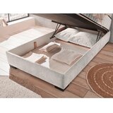 MID.YOU POSTELJA Z VZMETNICO 120 cm x 200 cm , tekstil, leseni material bež | Shoptok.si