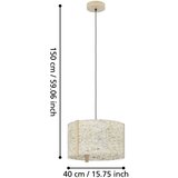 Eglo 390323 - visilica na sajli hontongas 1xE27/25W/230V bež | Eponuda.com