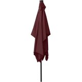  Vrtni suncobran s LED svjetlima i čeličnim stupom 2 x 3 m bordo | shoptok.hr