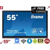 Iiyama monitor 55" iiWare10 , android 11, 40-Points puretouch ir with zero bonding, 3840x2160, uhd ips panel, metal housing, fan-less, speakers 2x 16W front, vga, hdmi 3x hdmi-out, usb-c with 65W pd (front), audio mini-jack and optical out (s/pdif), usb touch inter Cene