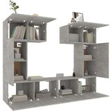  6-dijelni set TV ormarića siva boja betona drveni | shoptok.hr