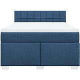  Krevet s oprugama i madracem plavi 140x200 cm od tkanine | shoptok.hr