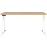 Germania Električna dvižna pisalna miza z nastavljivo višino z mizno ploščo v hrastovem dekorju 80x160 cm Jet – | Shoptok.si