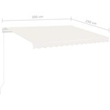  Prostostoječa avtomatska tenda 300x250 cm krem, (20728597) | Shoptok.si