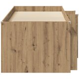  Loft krevet s ormarom 3 kom. Hrast artisan Konstruirano drvo Smeđa 75 x 190 cm | Shoptok.si