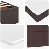 vidaXL Okvir kreveta s madracima tamnosmeđi 200x200cm tkanine | shoptok.hr