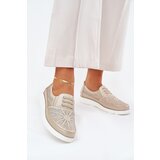 EVENTO Boto Women's Slip-On Perforated Shoes Gold Azethia | shoptok.hr
